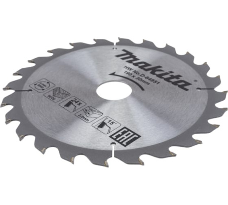 Диск пильный для дерева 190x2.2х30мм, 24T Makita [D-64951]